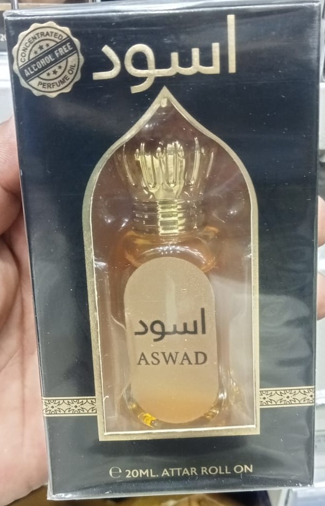 Aswad Concentrated Attar Roll-On – 100% Alcohol-Free Premium Perfume Oil (20ml)